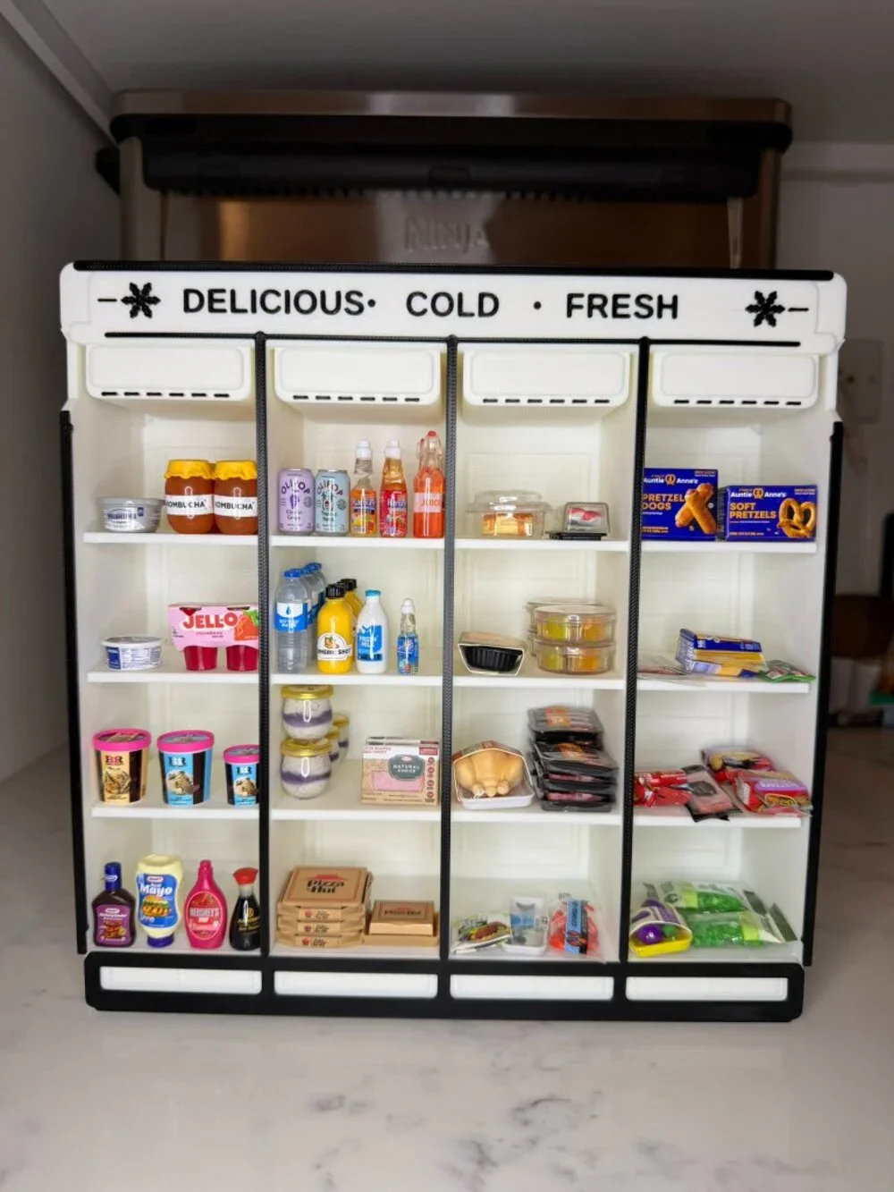 Mini Brands Fill the Fridge Compatible Shelf | 3D Printed Grocery Display Shelf